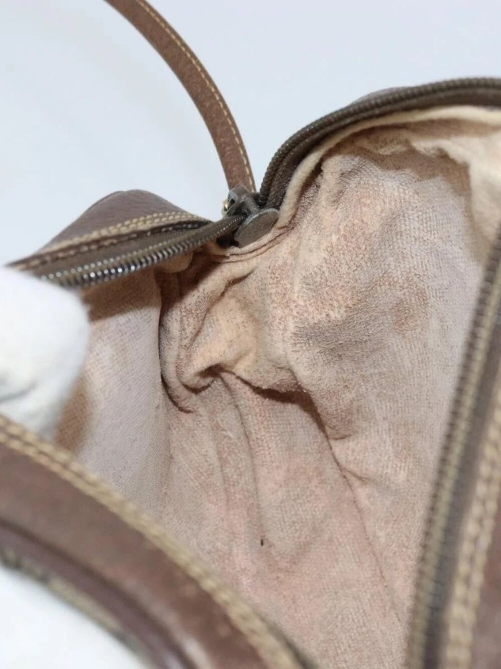 GUCCI GG Supreme Web Sherry Line Bag PVC Beige Gold 007 58 6112 Auth LNZ553 - Picture 12 of 16